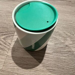 Starbucks Green and White Ceramic Mug